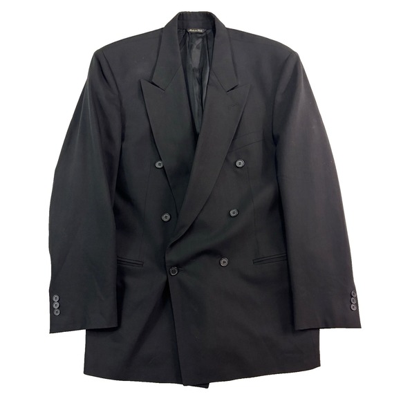vtg 90s Vito Rufolo 42L double breasted blazer jacket sport suit coat italy